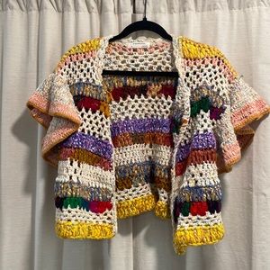 New Anthropologie Mia Cropped Cardigan